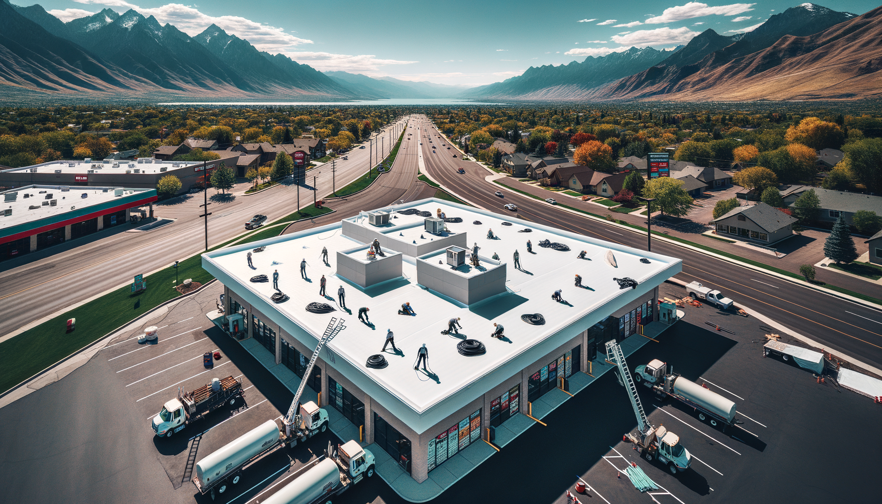 Flat TPO Membrane Roofing